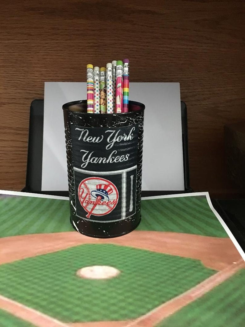 BASEBALL PENCIL HOLDER New York Yankees fabric Etsy