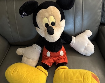 Mickey Mouse Vintage Plush Doll Walt Disney World Disneyland 26 Inches Applause