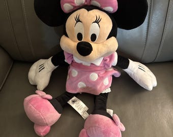Disney Store Original, Authentic Minnie Mouse Pink Plush Toy 20"