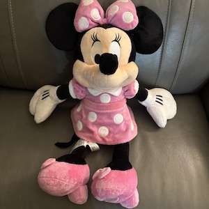 Peluche rosa de Minnie Mouse de Disney de 20 pulgadas, producto auténtico de Disney Store imagen 1