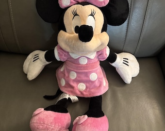 Disney Minnie Mouse Pink Plush Toy 20-inch Authentic Disney Store Merchandise