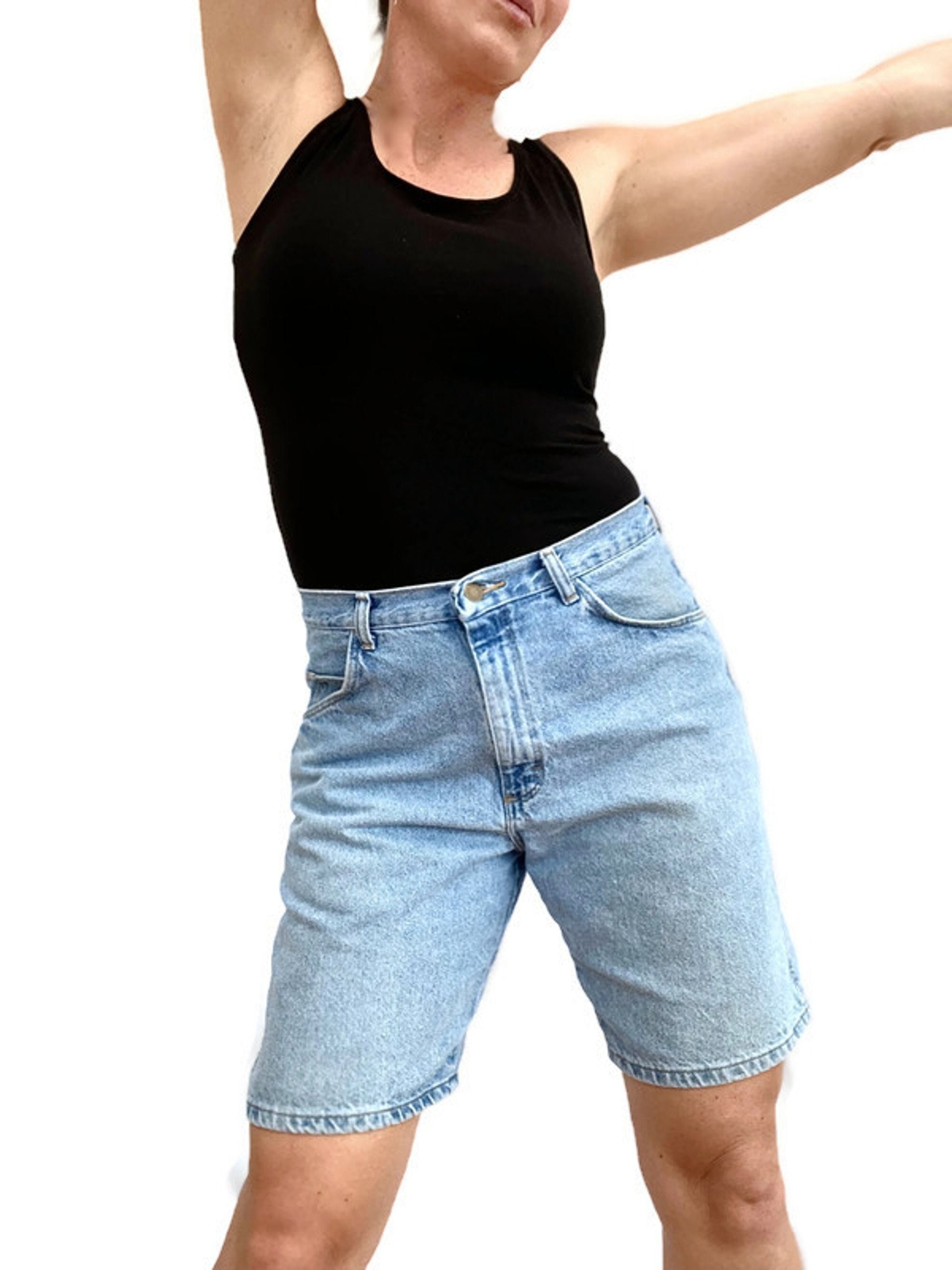 Light Wash Denim 90s Boyfriend Shorts 