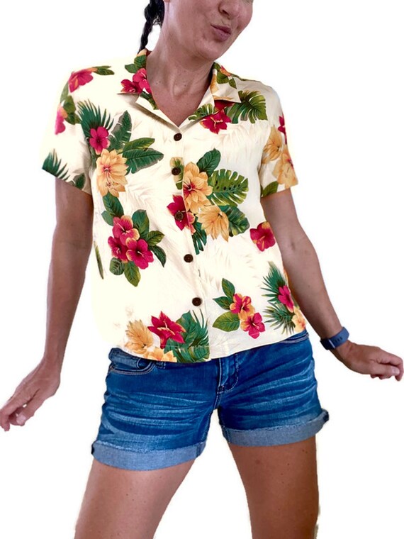 Caribbean Joe Silk Hawaiian Shirt 