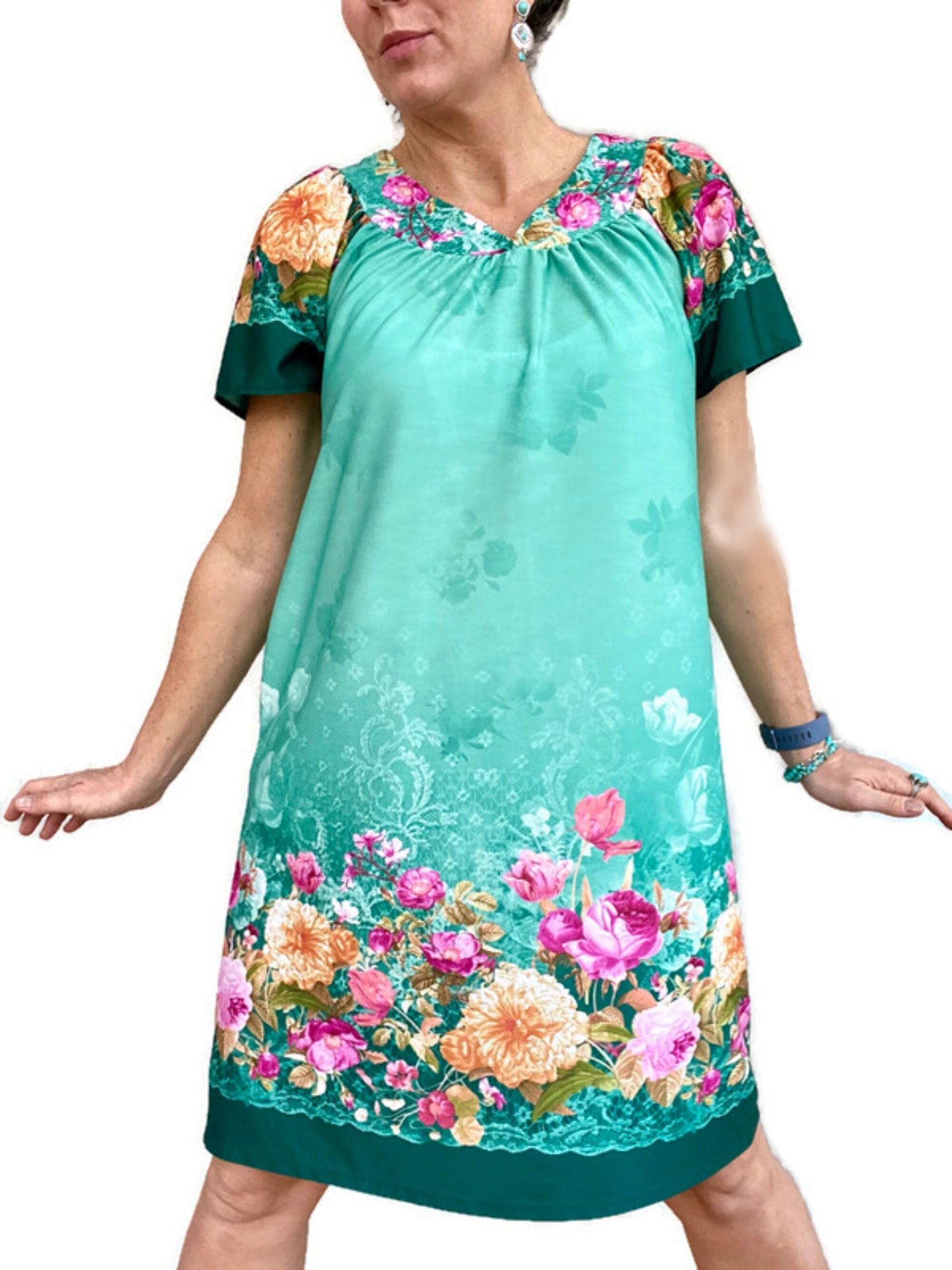 Vintage House Dress Patio Dress Silky 