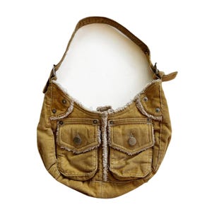 Retro Mini Vegan Cord Sherpa Hobo Geldbörse
