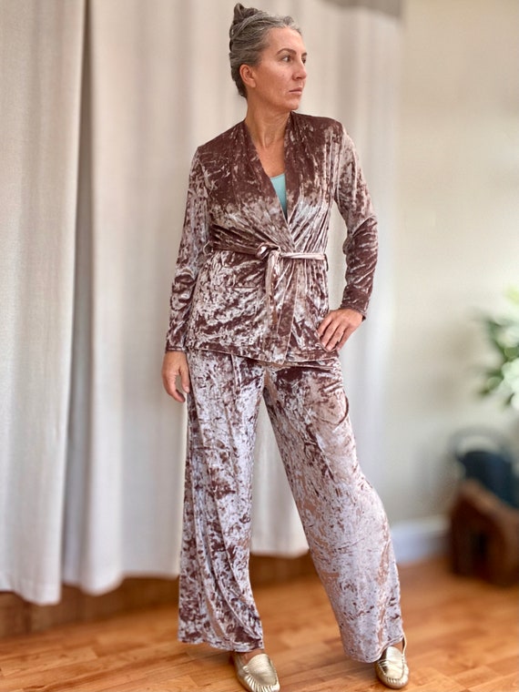 Velour Lounge Suit | Lounge Set | Crushed Velvet P