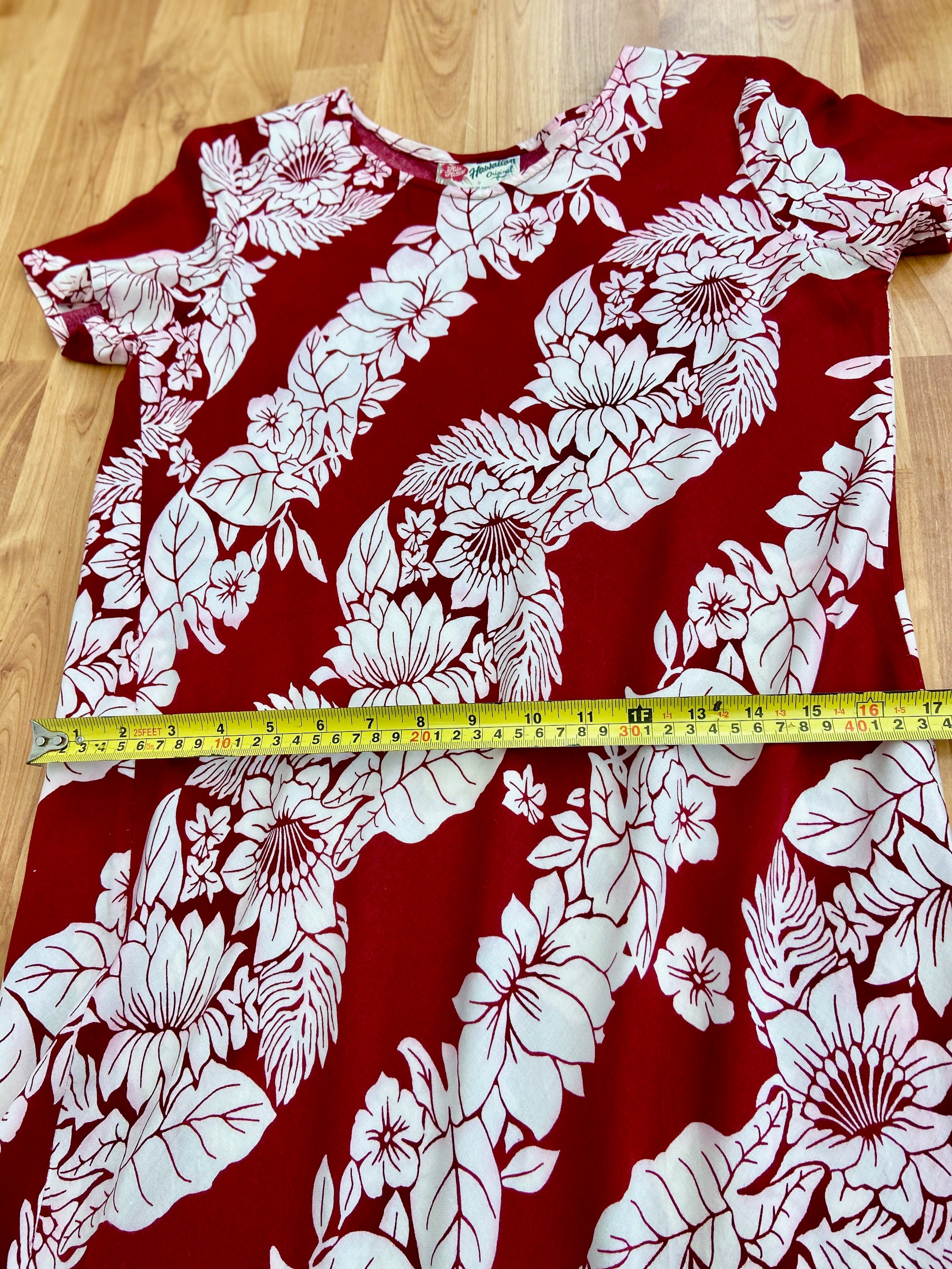 Vintage Hilo Hattie Rayon Maxi Dress: 90s Hawaiian Hibiscus