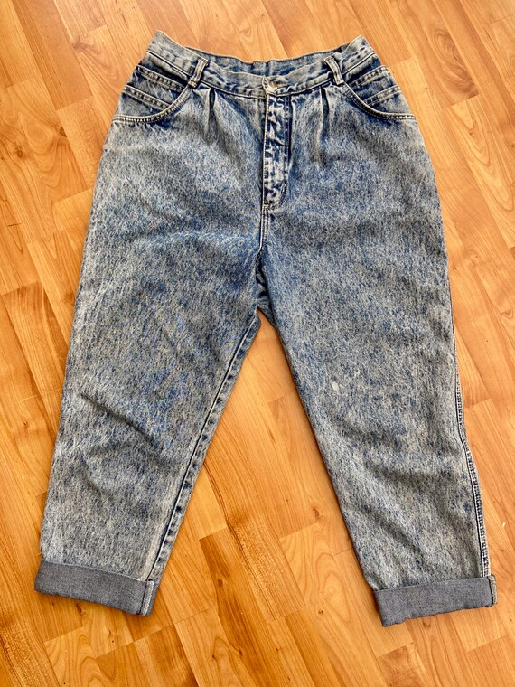 Vintage 80s Aesthetic PS GITANO Mom Jeans, Acid W… - image 3