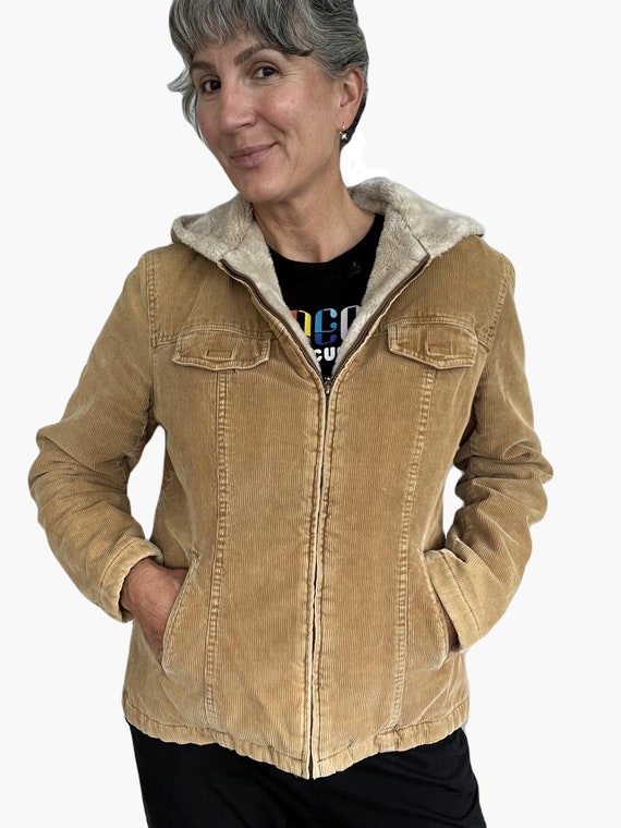 Y2K Corduroy Jacket With Faux Fur, Insulated Lining and Hoodie, XL - Etsy Y2K Corduroy Jacket With Faux Fur, Insulated Lining and Hoodie, XL - Etsy
