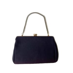1950er Jahre Geldbörse, Kiss Lock Mid Century Tasche, Kettenriemen Vintage Mini Cocktailtasche