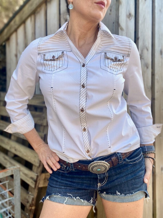 Western Shirt Lightweight Blouse | Etsy 