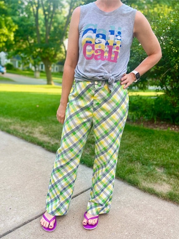 Plaid hotsell cotton pants