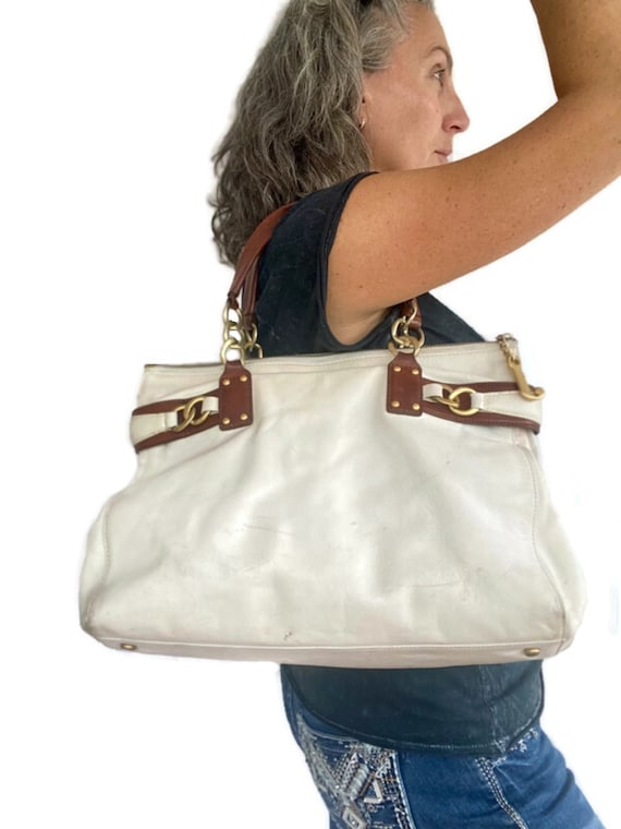 JUICY COUTURE Satchel Handbag Y2K Style White Leather Purse - Etsy