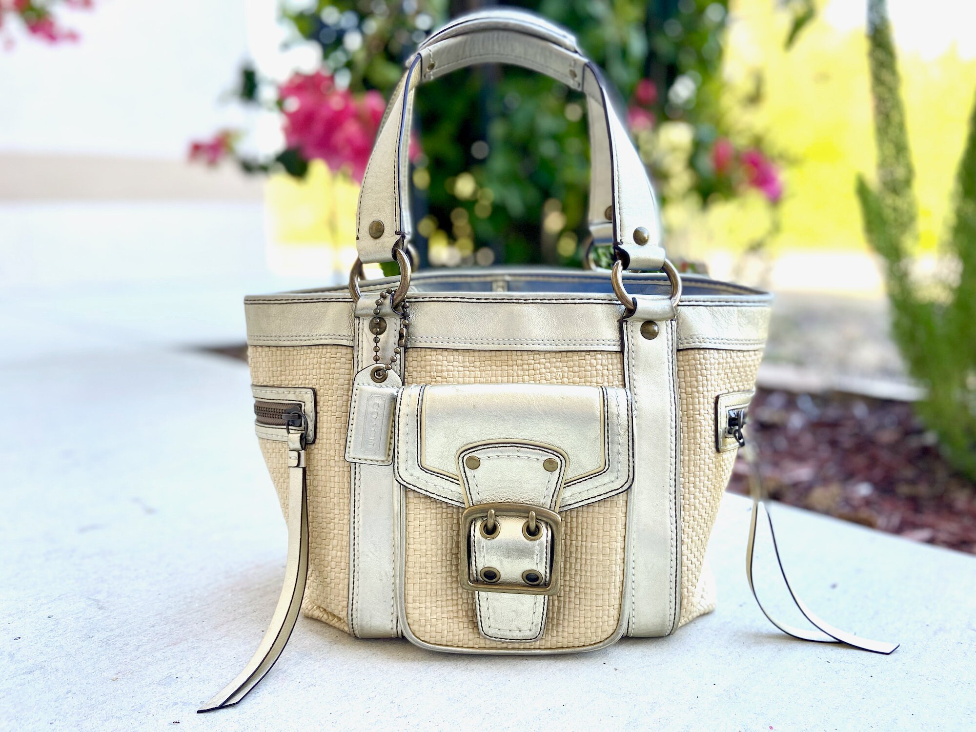 Vintage COACH Straw Tote Legacy Straw Bag Coach Shoulder - Etsy Canada