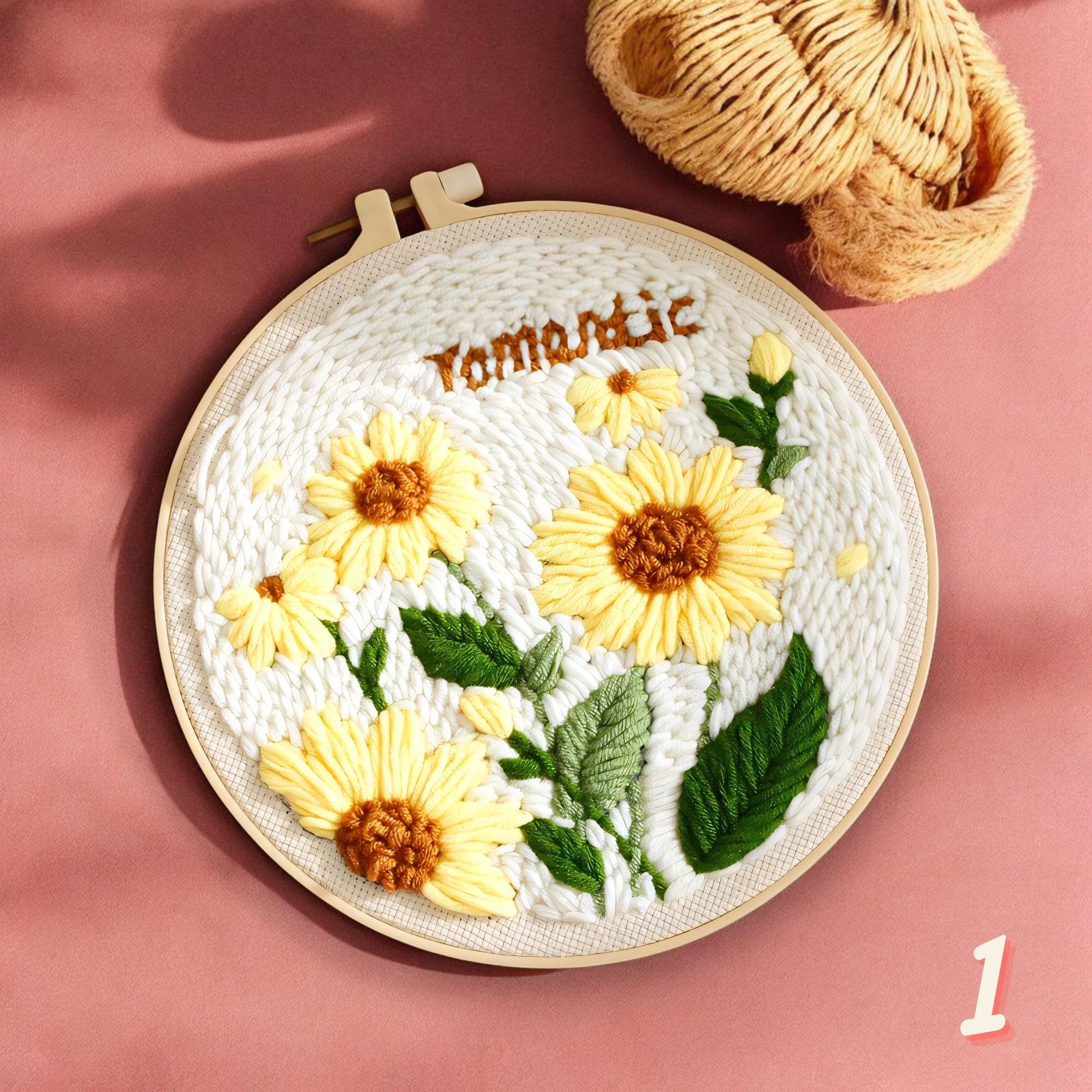 DIY Punch Needle Kit | Flowers Crafts for Beginner | Landscape ...