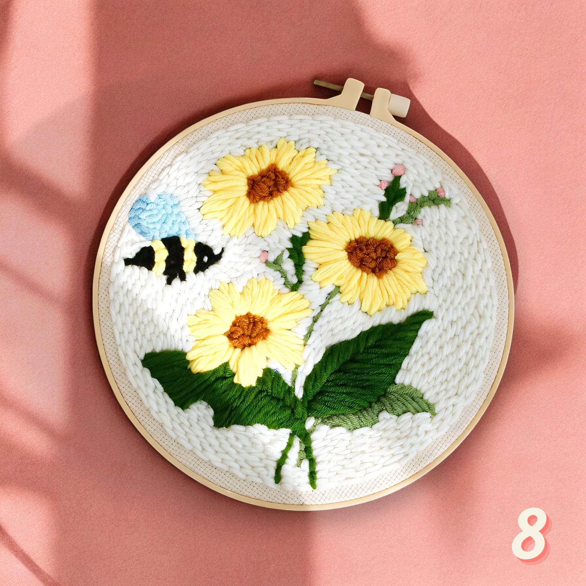 DIY Punch Needle Kit | Flowers Crafts for Beginner | Landscape ...