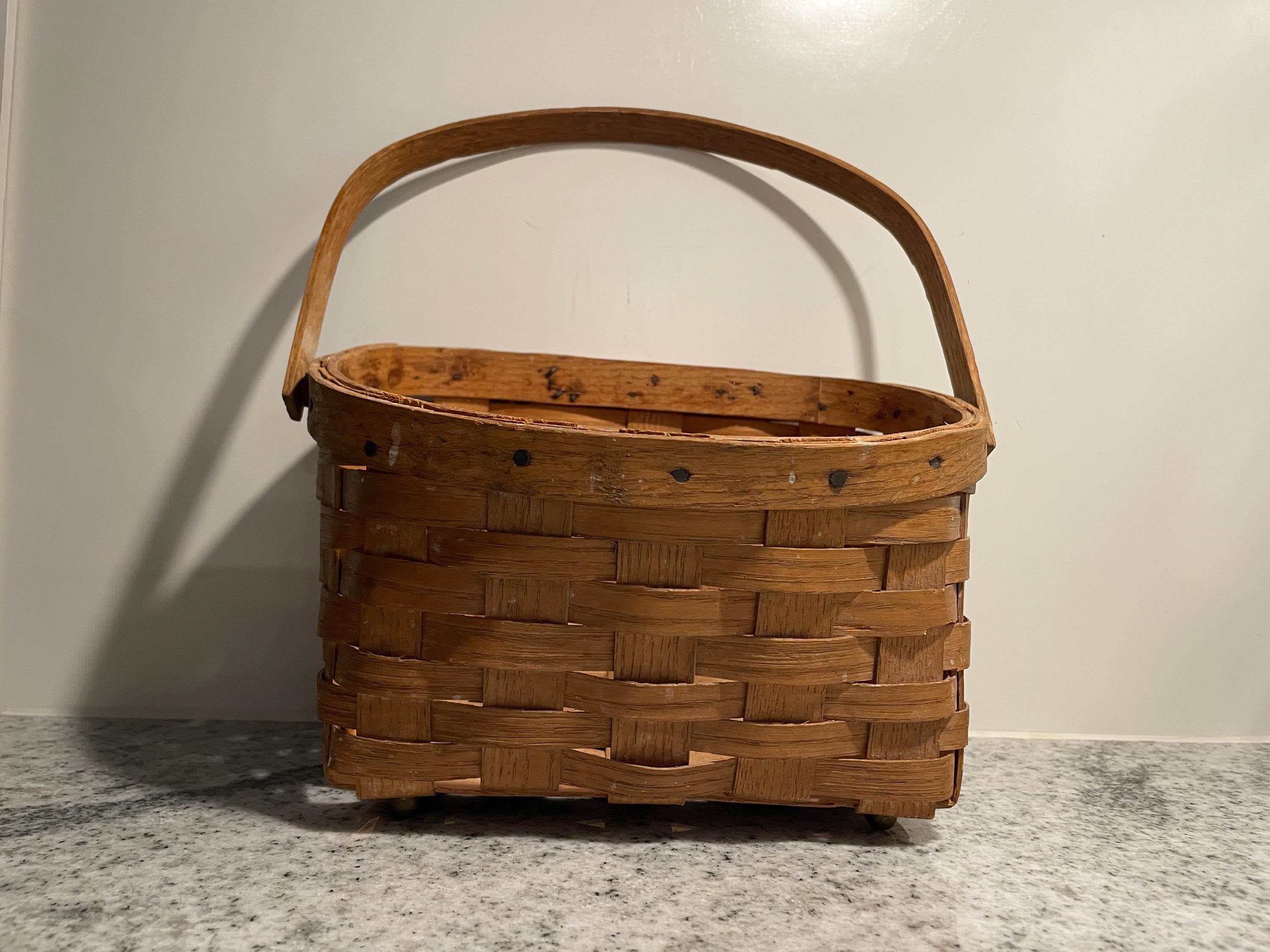 Longaberger Footed Basket - Etsy