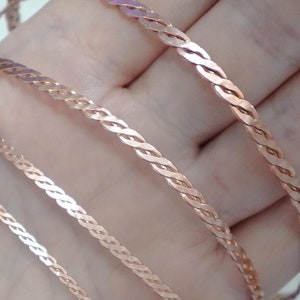 3 pi, bande de cuivre brut tourbillonnant, trois fils torsadés et laminés, choisissez votre taille, fil décoratif pour la fabrication de bijoux, fourniture de bijoux.