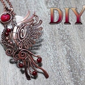 Printable sketch and template for my free wire wrapping tutorial on YouTube, DIY wire wrap Hummingbird pendant with beads, jewelry design