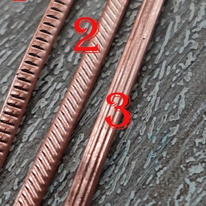 Decorative Wire of TWO sizes for Jewelry Making, Rings or bracelet wire with a stripe pattern, Jewelry Supply, Textured Gallery wire