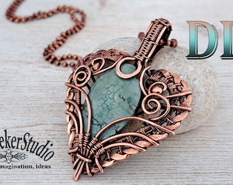 Printable sketch and templates for my FREE wire wrapping tutorial on YouTube, Pendant with a decorative wire. DIY jewellery,