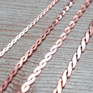 1,5 m, bande de cuivre brut tourbillonnant, fil torsadé et laminé, choisissez votre taille, fil décoratif pour la fabrication de bijoux, fourniture de bijoux.