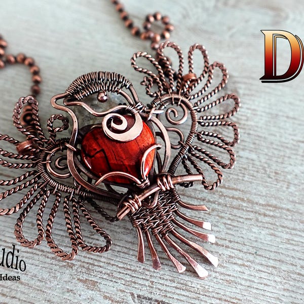 Printable sketch and template for my free wire wrapping tutorial on YouTube, DIY wire wrap Sparrow pendant with heart, jewelry design
