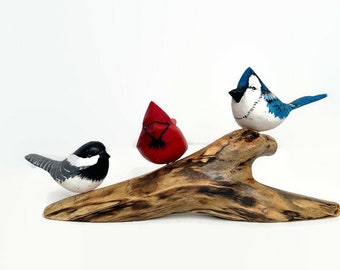 3 little birds wood carving, sisters gifts, best friends, gifts for mum, siblings, bird wood carving