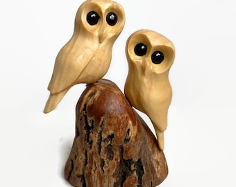 Wedding anniversary gifts for men, romantic gifts,  owl gifts for wife, couple gifts, wood carving