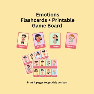 Printable Kids Emotion Cards - Perfect for Learning and Play
