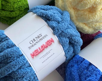 Chunky Chenille Yarn – Extra Thick Jumbo Yarn for Arm Knitting & Crochet