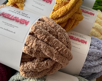 Chunky Chenille Yarn – Extra Thick Jumbo Yarn for Arm Knitting & Crochet
