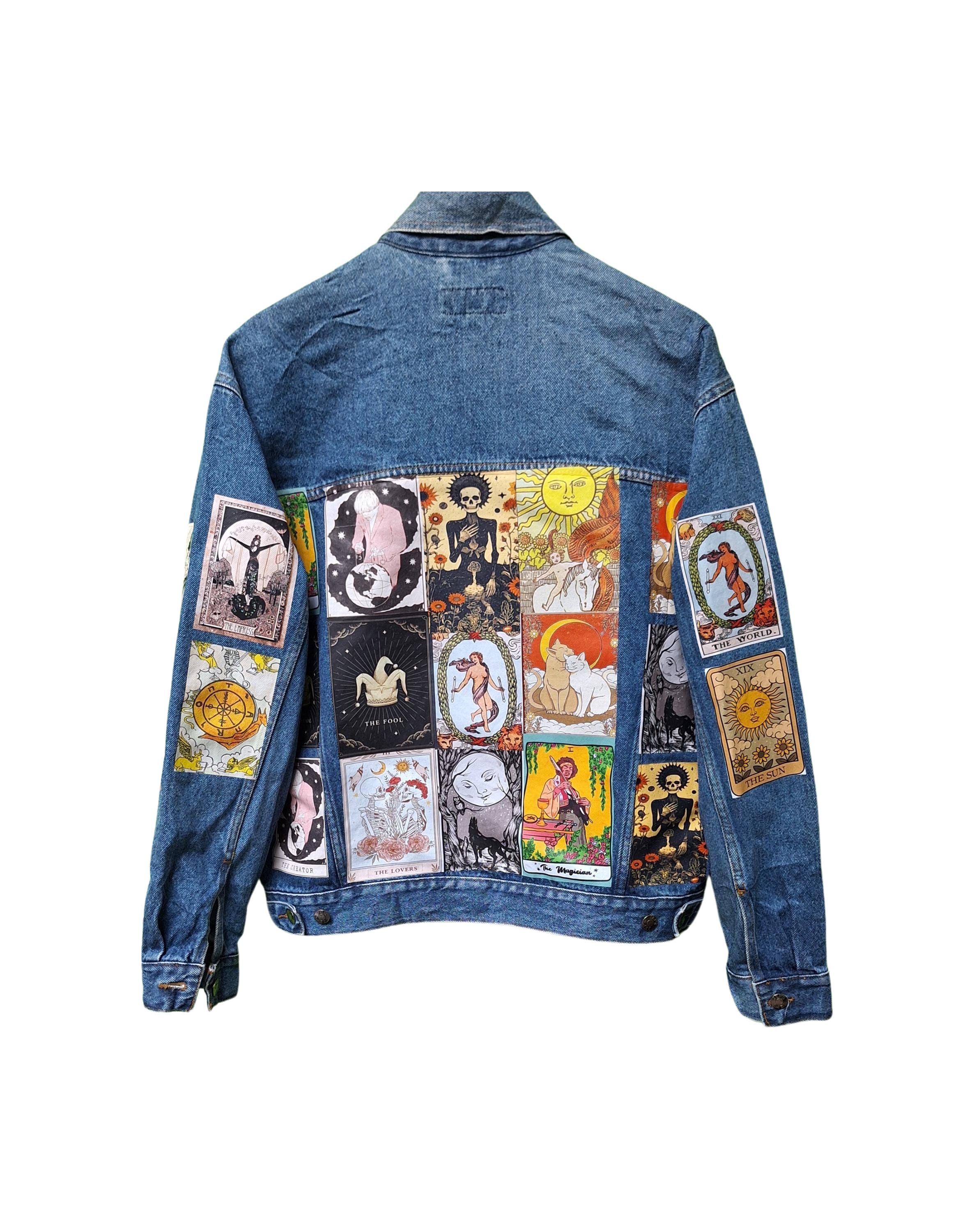 Giacche Imbottite Giacca Jeans Con Stampa Giacca In Denim Con