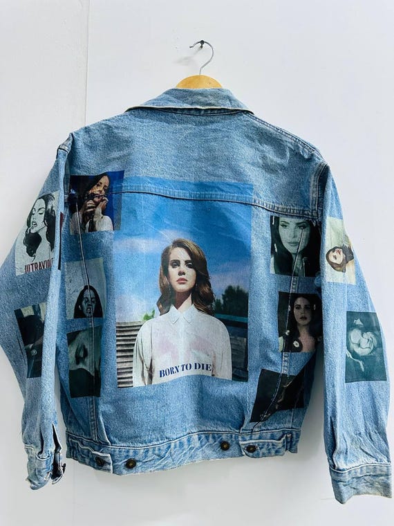 Vintage Art Print Casual Denim Jacket main image 0