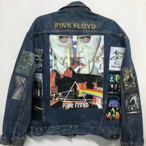 Vintage Denim Jacket With Heavy Metal-inspired Graphic