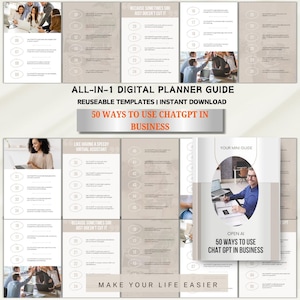 ChatGPT Business Guidebook, AI Implementation Tips, Business Strategy Book, Marketing Tool, Entrepreneur Resource, Office Gift