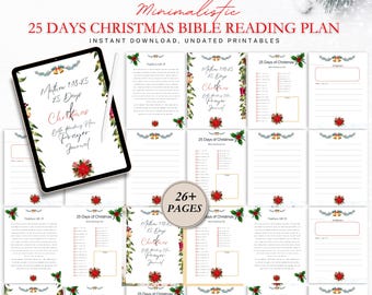 Christmas Bible Reading Plan | Prayer Journal, Scripture Study (PDF)