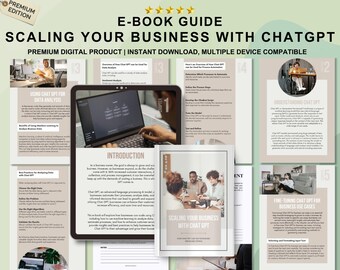 E-book di ChatGPT sulla scalabilità aziendale, guida alla crescita aziendale tramite intelligenza artificiale, manuale di produttività e automazione, PDF sulla strategia aziendale digitale