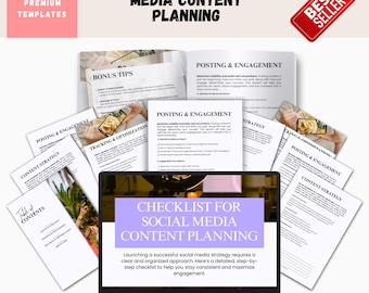 Checkliste für die Social Media Content Planung: Digitales Marketing (Digitaler Download)