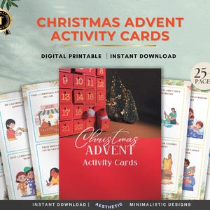 Christmas Advent Activity Cards | Printable Holiday Countdown (PDF)