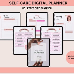 Self Care Digital Planner, Wellness Journal, Mental Health Tracker, Daily Reflection, Self Love Gift, Mindfulness Gift