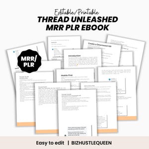 Thread Unleased MRR PLR eBook, Digital Download, Online Business Resource, Entrepreneur Tool, eBook Resell Rights, Online Marketing eBook