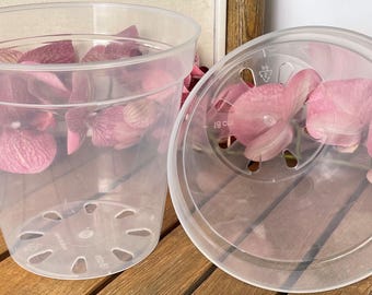 Clear Plastic Pot - Virtually Clear Plastic Pot 6 1/8&quot;