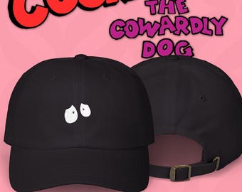 Courage the Cowardly Dog Eyes Embroidered Classic Cap - Dog, Vintage Baseball Hat, Retro Hat, Cartoon Character Cap