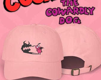 Courage the Cowardly Dog Embroidered Classic Cap - Dog, Vintage Baseball Hat, Retro Hat, Cartoon Character Cap