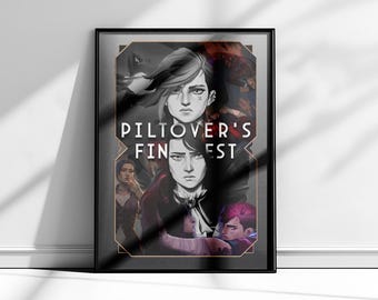 Piltover&#39;s Finest Poster, League of Legends, Vi, Caitlyn, Caitvi, Cait x vi, Arcane Satin Posters (300gsm)