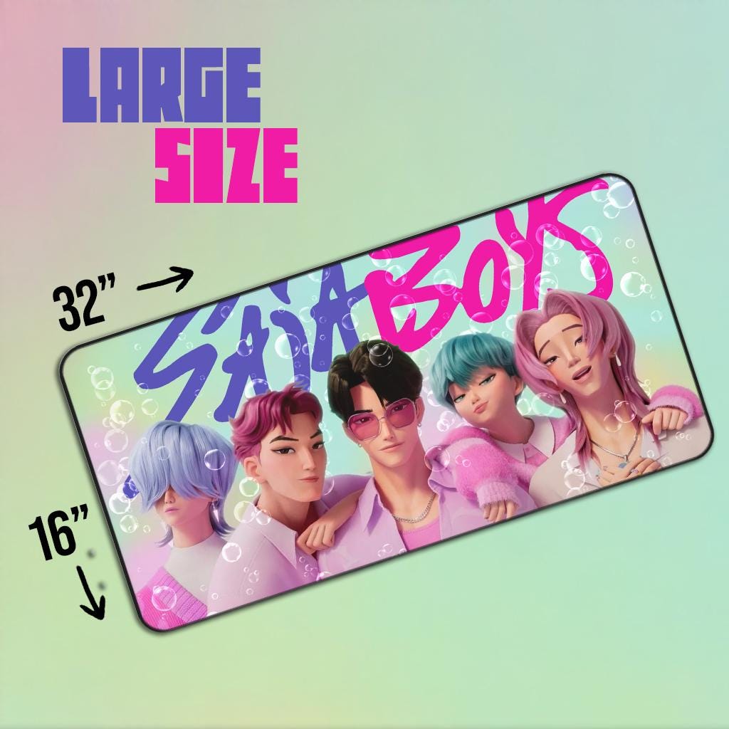 Saja Boys Desk Mat Aesthetic, Mouse Pad, Matching Desk