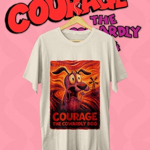 The Scream by The  Courage the Cowardly Dog T-Shirt, Retro Cartoon Tee, Unisex Graphic Tee, Funny Trendy Shirt CN character