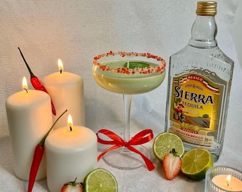 Spicy Margarita Candle: Handmade Soy Wax Cocktail Candle