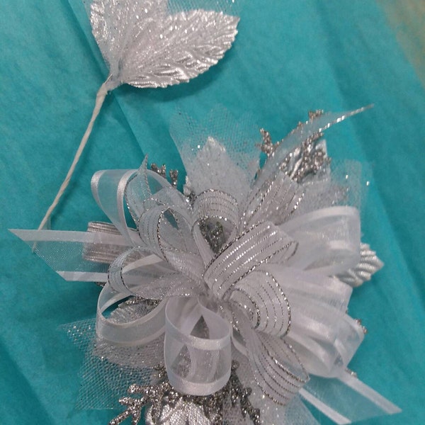Premium wrist corsage base. All the extras! Lots of bling , just add fresh or silk blooms and you are ready !